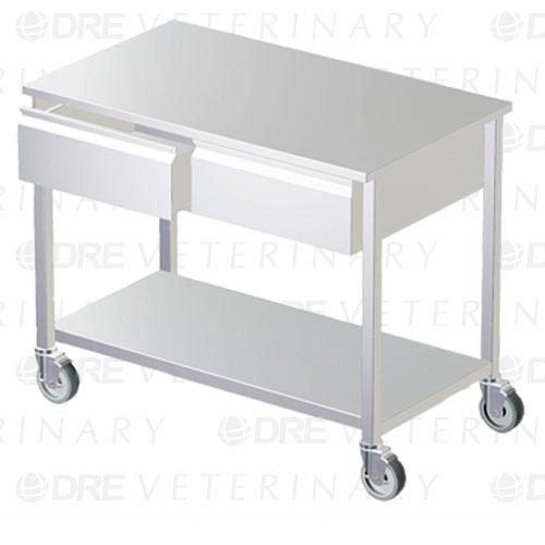 Avante DRE Stainless Steel Mobile Exam Table (with Drawers & Undershelf) 