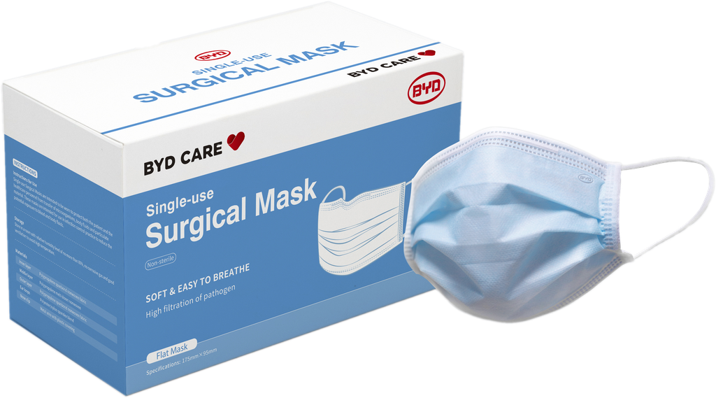 BYD Care Single-Use Surgical Mask LEVEL II, 50/Box