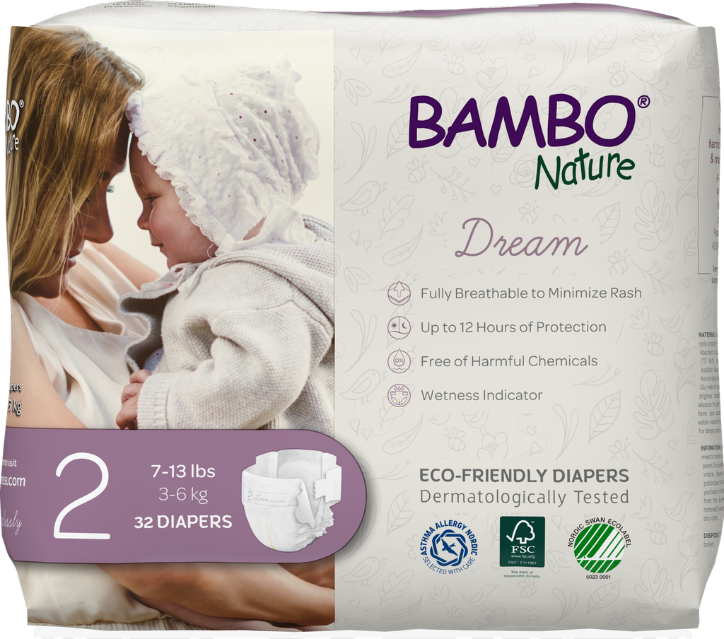 Bambo Nature DREAM Baby Diapers (SIZE 2 MINI)