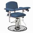 Clinton H Series Hydraulic Padded Blood Draw Chair with Padded Arms