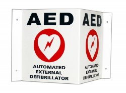 Cardiac Science AED 3D Wall Sign & Cabinet/Door Decal Kit