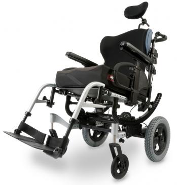 Quickie Iris Tilt In Space Wheelchair with Cushion and Back Support, 24"