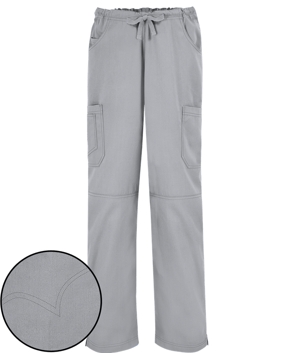 UA Butter-Soft Women's 8-Pocket Drawstring Scrub Pants - MEDIUM/SILVER