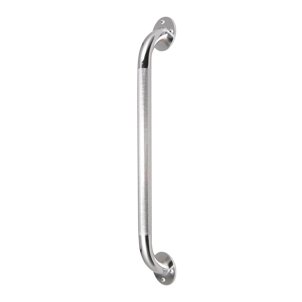 Chrome Knurled Grab Bar 18"