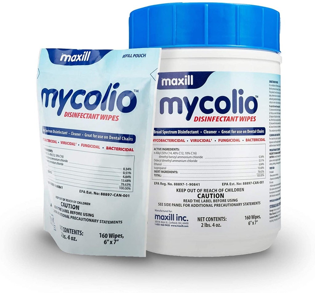 Maxill Mycolio Broad Spectrum Disinfectant Wipes