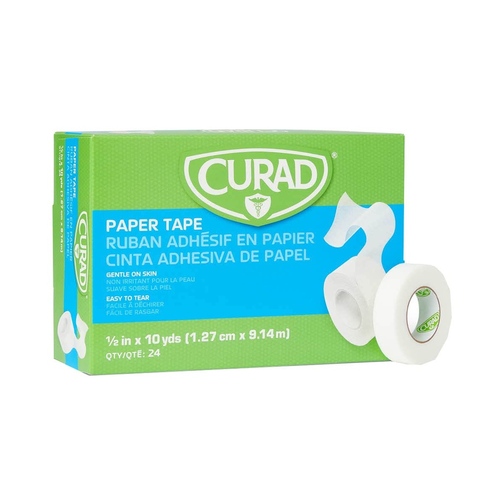 TAPE, ADHESIVE  PAPER, HYPO, CURAD, 1/2XinchXX10YD