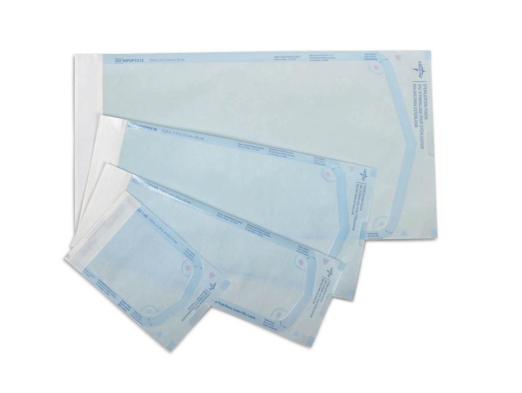 Medline Instrument Sterilization Pouches (Self-Seal) - 5.25 x 10", 200 / Box