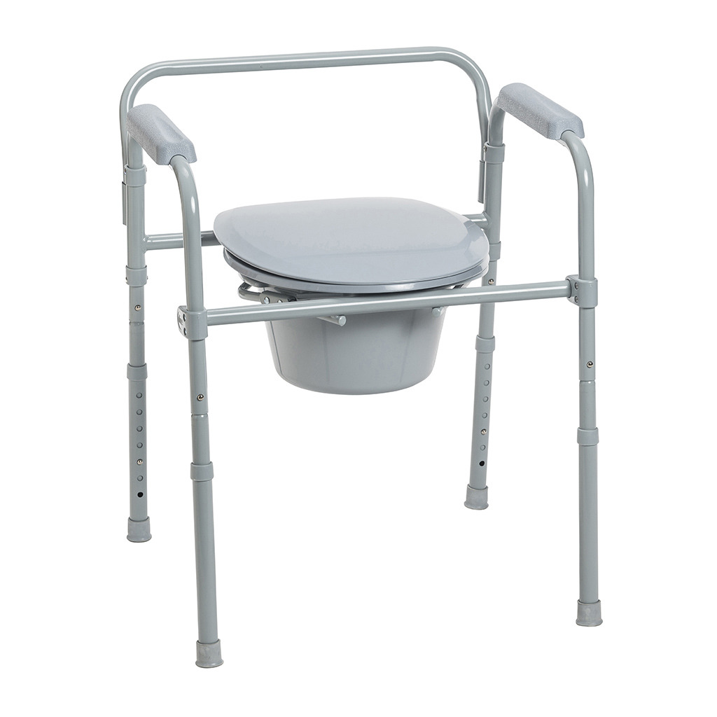 Folding Steel Commode