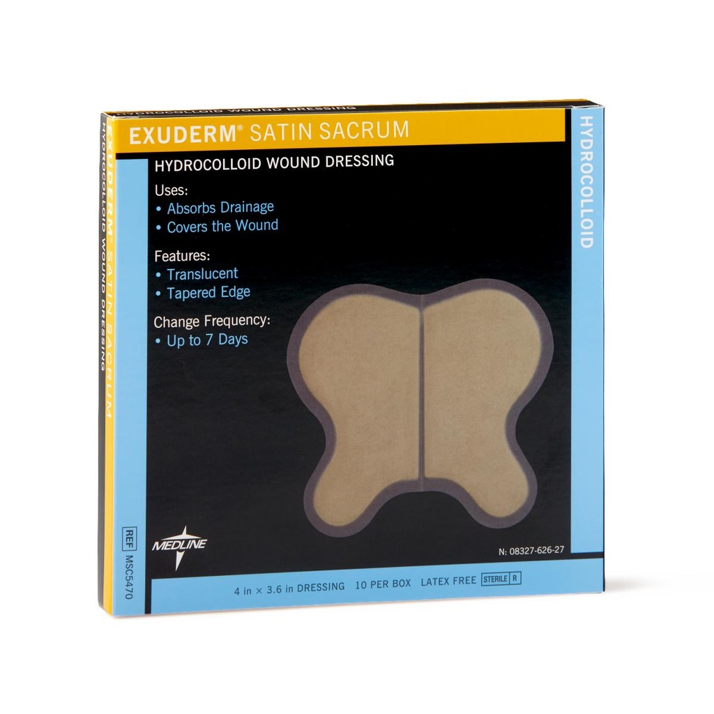 Medline Exuderm Hydrocolloid Sacrum dressing 4XinchXx3.6XinchX