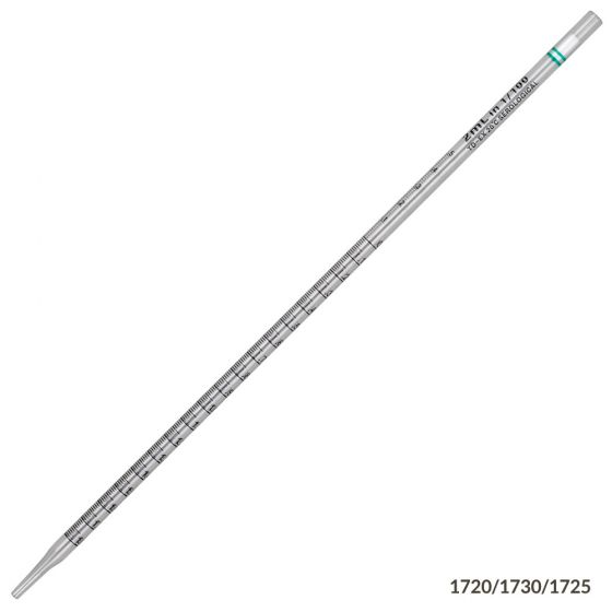 Globe Scientific Plastic Serological Pipette - 2ML (PS, Standard Tip, 275mm, GREEN STRIPED)