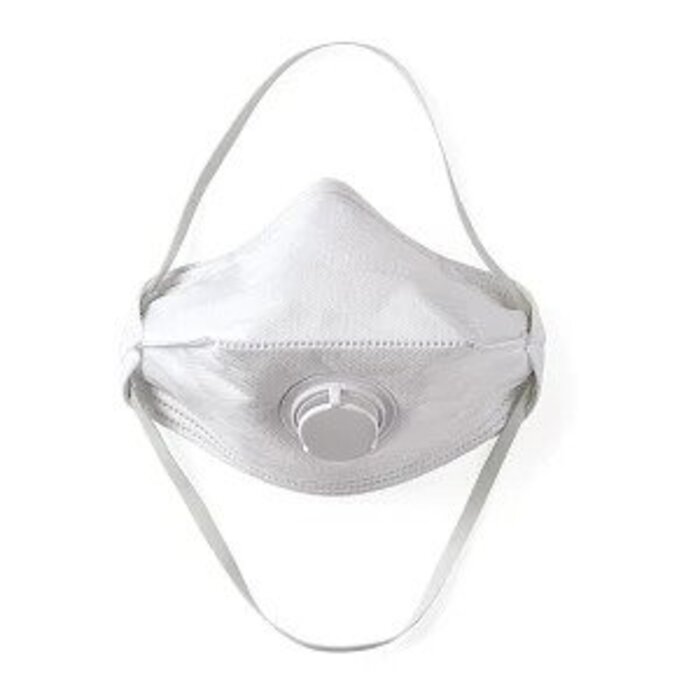 MEDLINE N95 FLAT FOLD RESPIRATOR MASK WITH VALVE