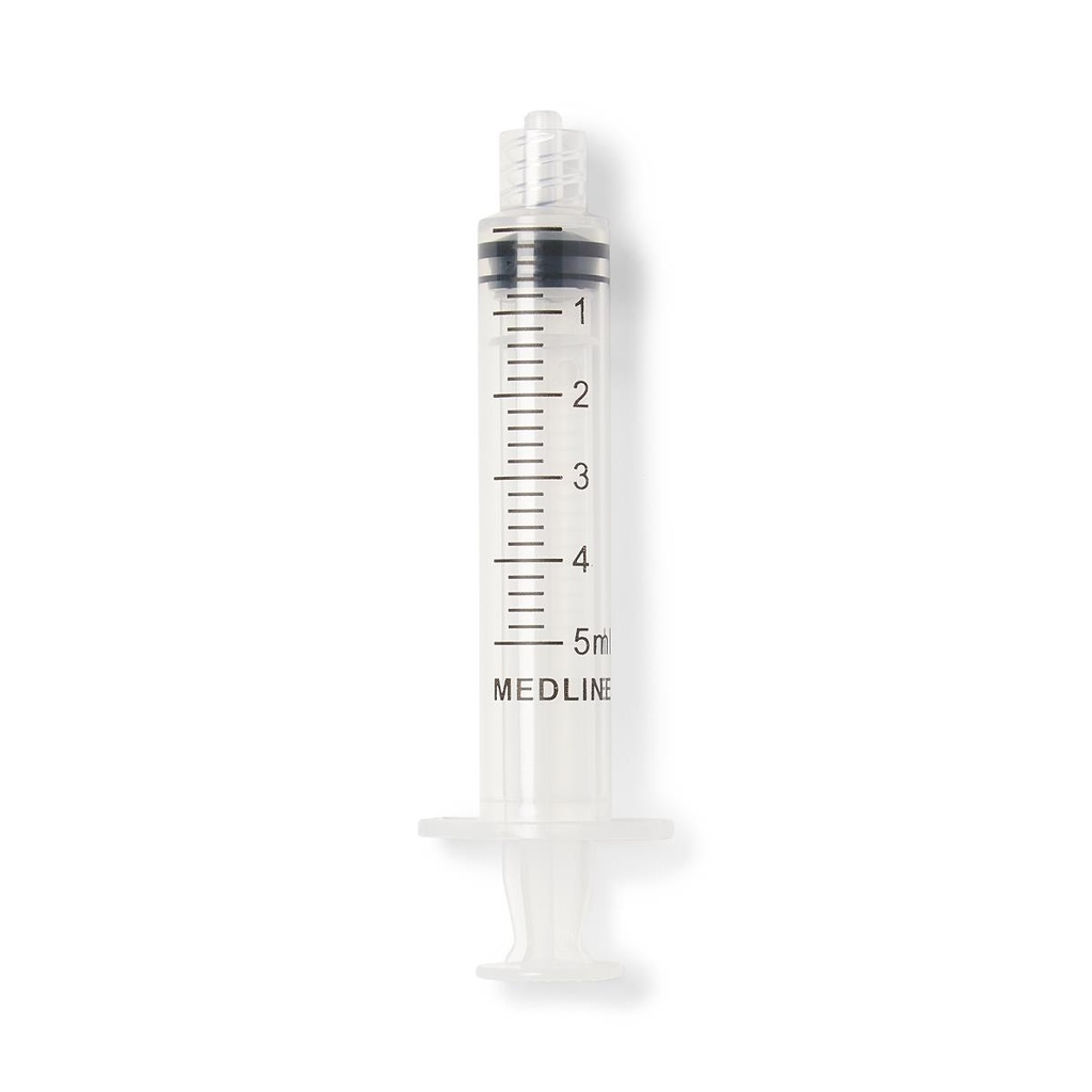 Medline Syringe, Luer Lock, 5ML, 100 / Box