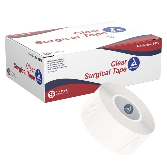 Dynarex Surgical Tape Transparent 1" X 10 yds