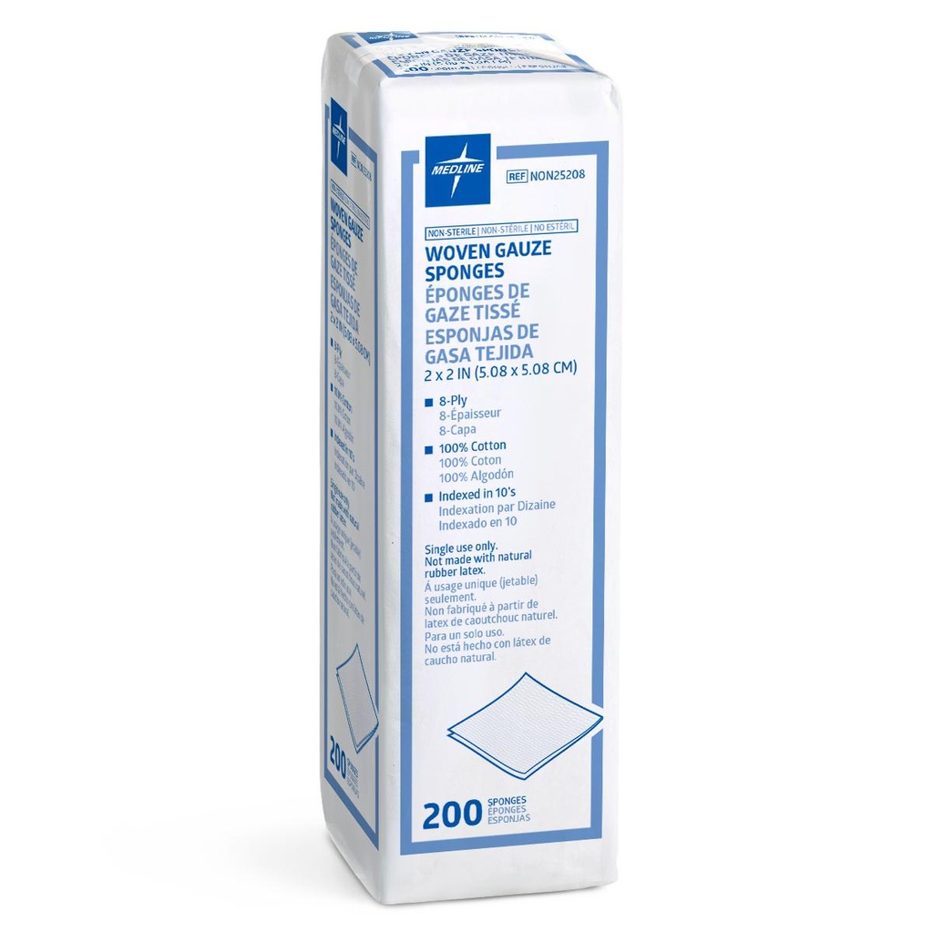 Medline Non-Sterile Woven Gauze Sponge - 2" X 2"