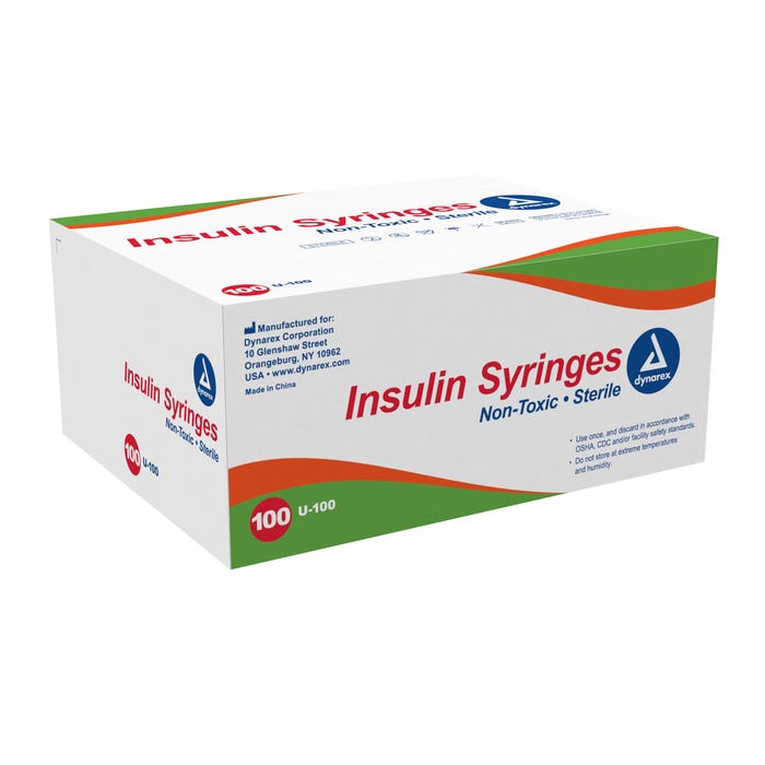 Syringe - Non-Safety, Insulin - 1 cc , 29G x 1/2"