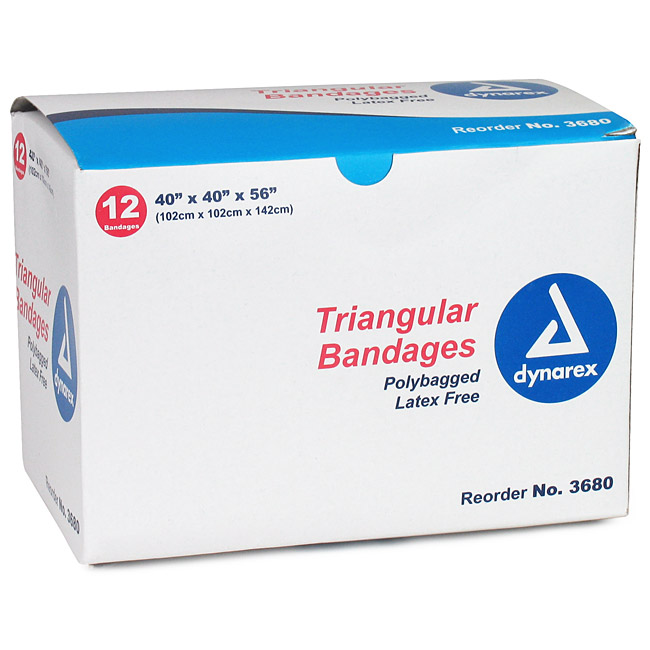 Triangular Bandages 40"X 40" X 56" (12/Box)