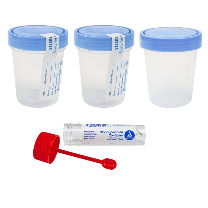 Dynarex Specimen Containers - Sterile (Individually Wrapped) 4OZ