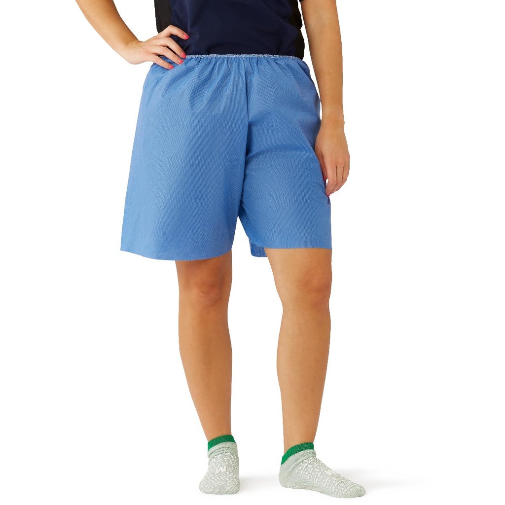 Medline Blue Multilayer Disposable Exam Shorts (Elastic Waist) - XXL