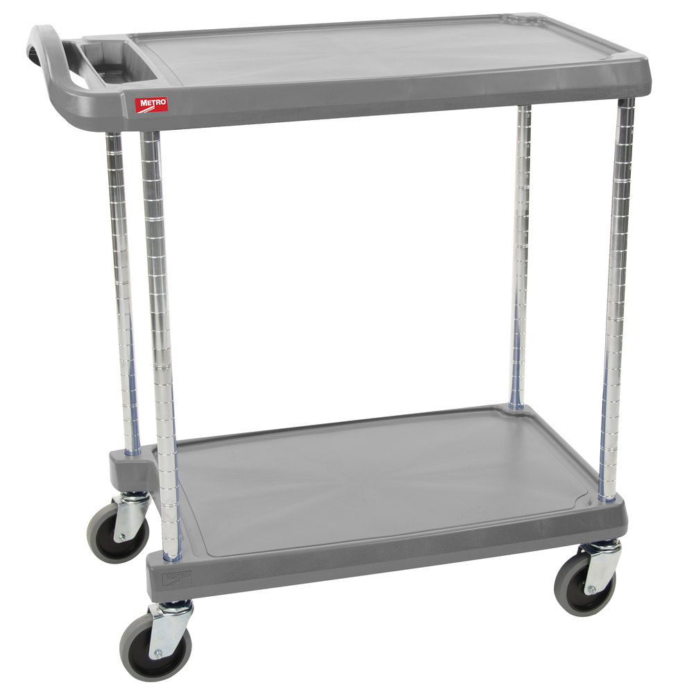 Metro MyCart 2-Shelf Utility Cart (16x27") - GREY