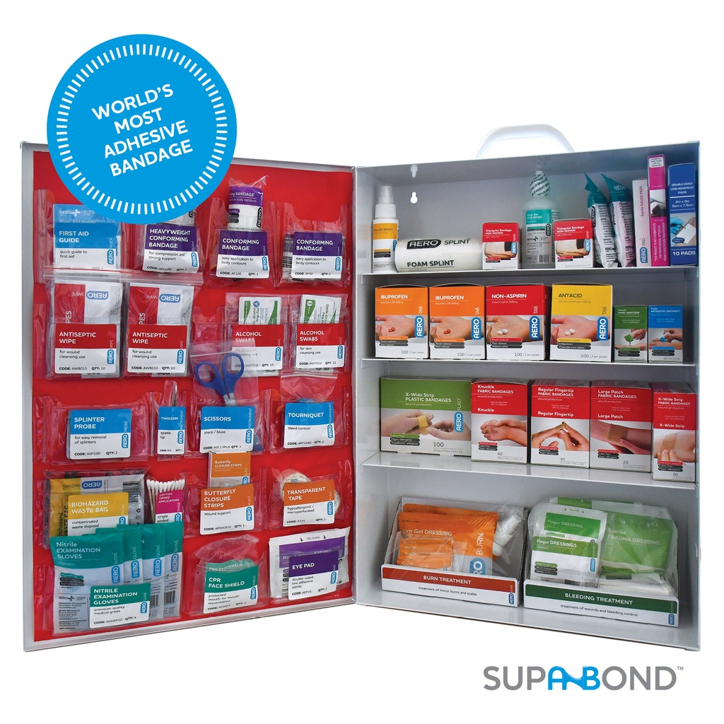 Aero SUREFILL150 Series 4-Shelf First Aid Cabinet - 1 KIT