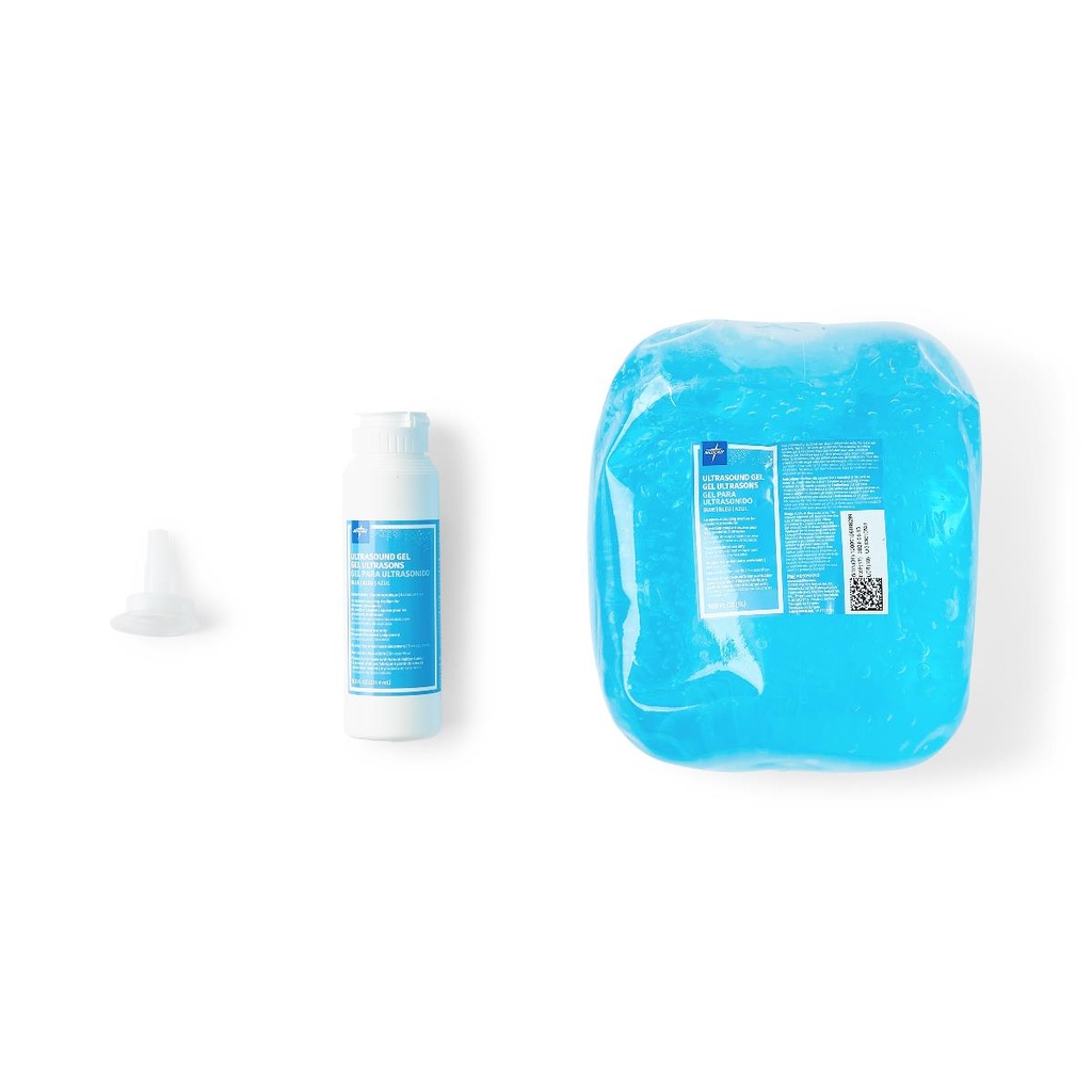 Medline Ultrasound Gel (BLUE/5LTR CUBE + One(1) x 250cc Empty Bottle)