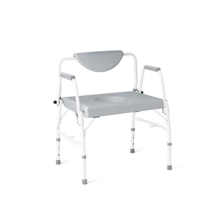 Medline Bariatric Drop-Arm Commode Steel Bariatric Drop Arm Commode 1000LB