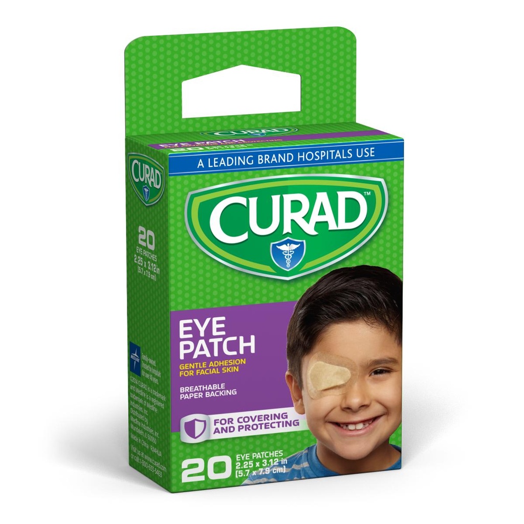 CURAD Adhesive Eye Patch, 2.25" x 3.12", Beige