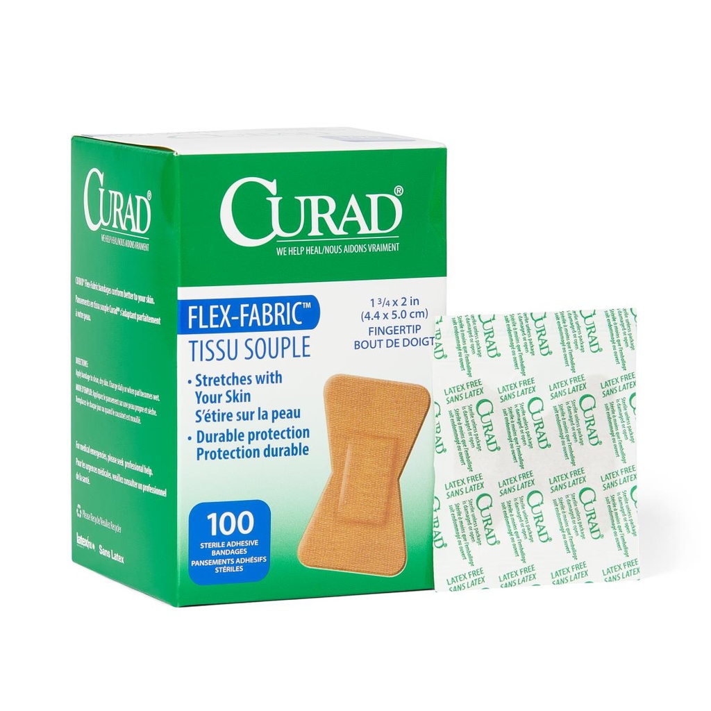 CURAD Fabric Adhesive Bandage, for Fingertips, 100/Box