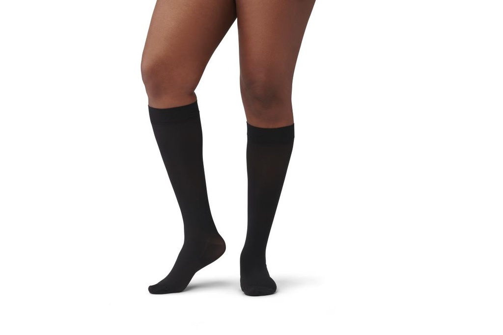 CURAD Compression Hosiery, Knee High, 20-30 mmHg, Black, Size D (XL)