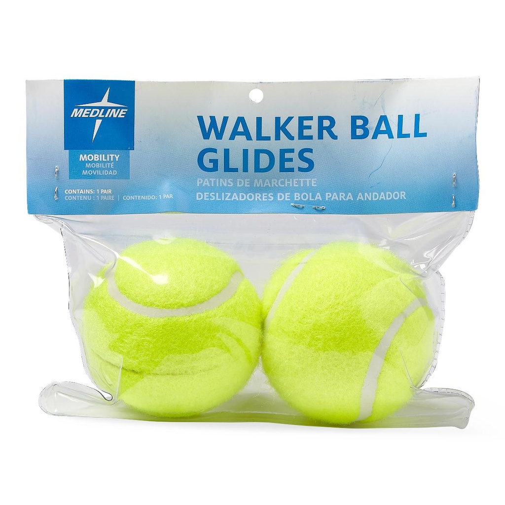 Medline Walker Tennis Ball Glides, 1 Pair