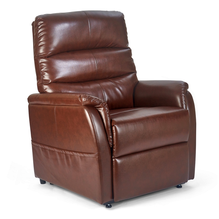 Elara Power Lift Chair LARGE Vinyl Chestnut