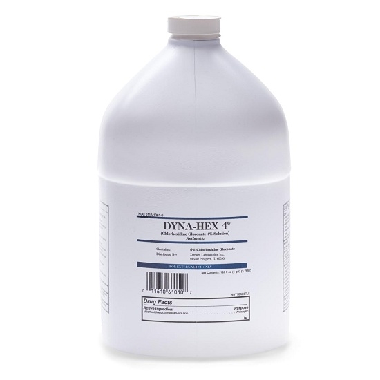 Dyna-Hex 4% chlorohexidine gluconate Foaming Wash, 128oz 