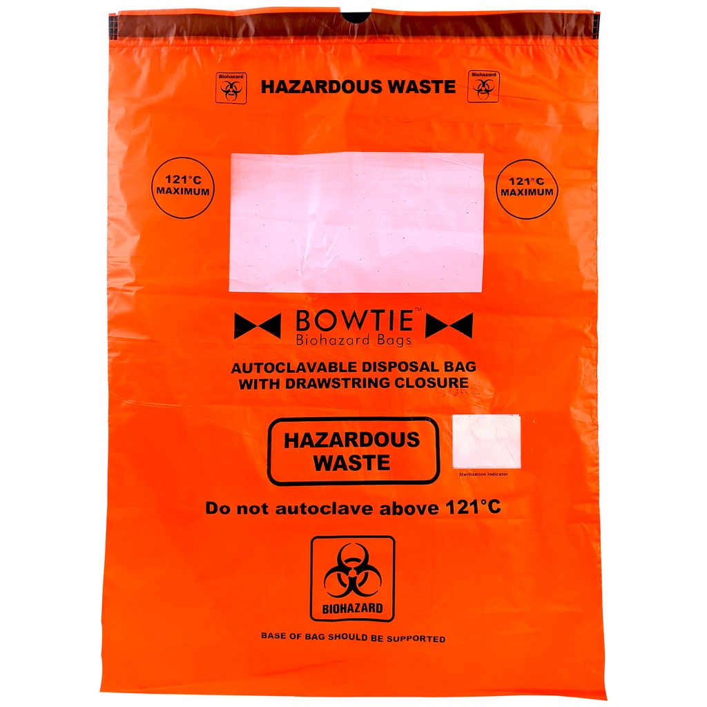 MTC BowTie Biohazard Bags RED - 100 PER CASE