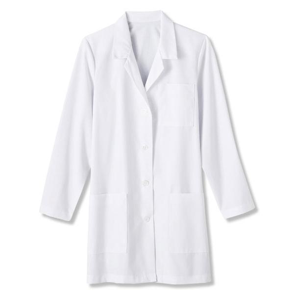 META 33" Women's 3-Pocket Lab Coat - LARGE/WHITE