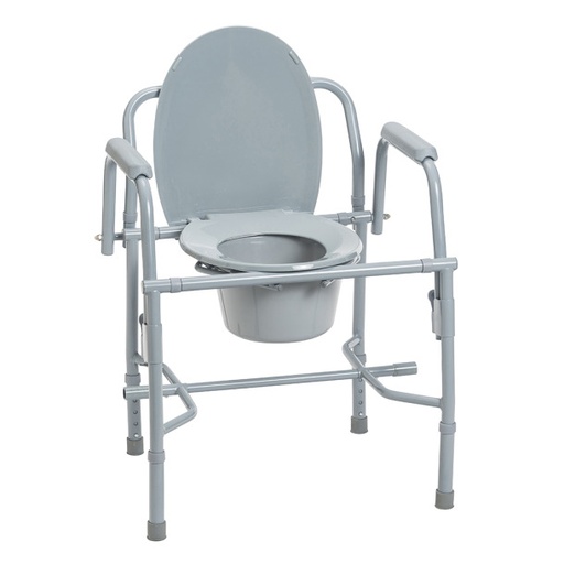 [11125KD-1] Drive Deluxe Steel Drop-Arm Commode