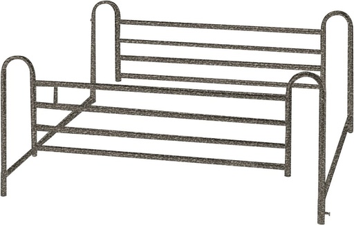 [15001ABV] Bed Rails, Full,BrownVein, 4 Bar, 1/cs