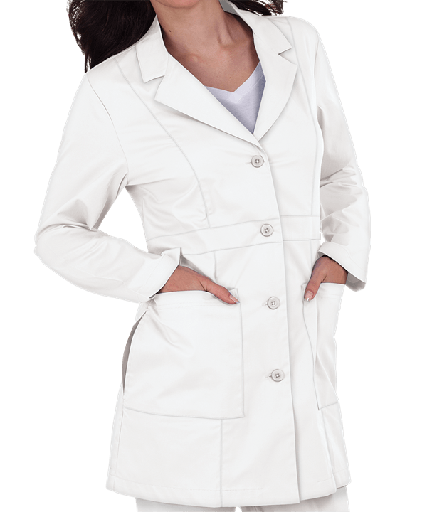 [BSS888-XS] UA Butter-Soft Stretch 2-Pocket Lab Coat - EXTRA SMALL/WHITE