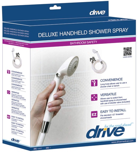 [12037] Deluxe Handheld Shower Spray with Diverter Valve