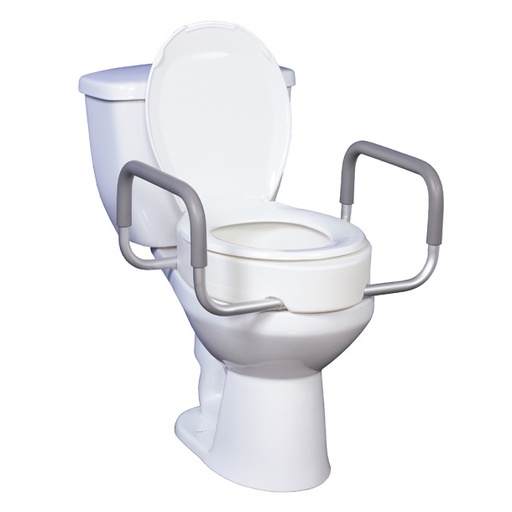 [12403] Drive Premium Toilet Seat Riser with Removable Arms Elongated