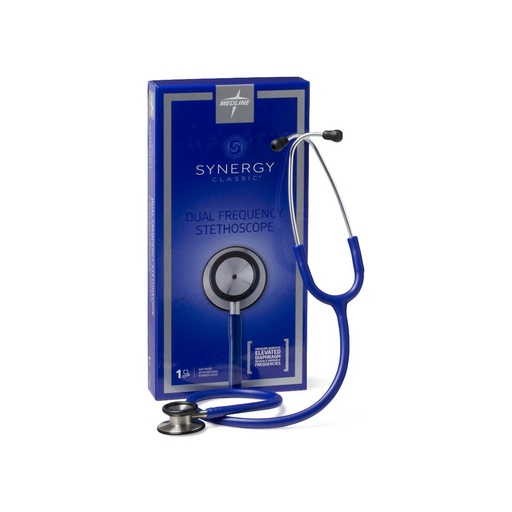 [MDS926502] MEDLINE STETHOSCOPE, SYNERGY, DUAL FREQ, BLUE