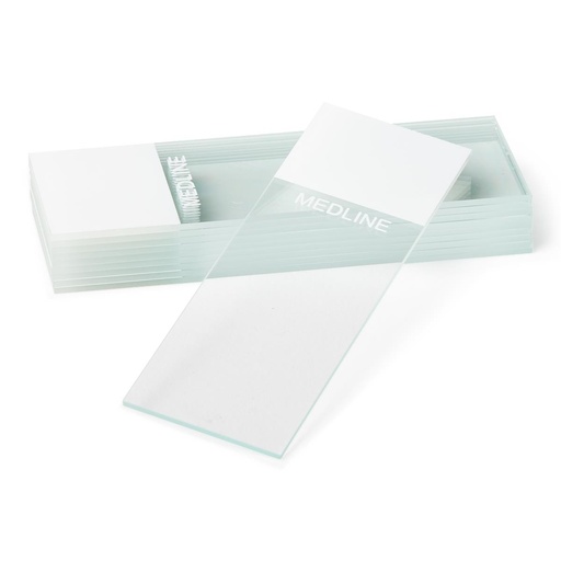 [MLABSLIDEFW] White frosted microscope slides, ground (90° angle) 72 / Box