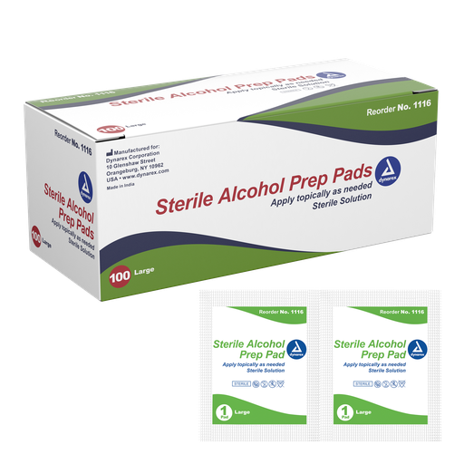 [1116] Dynarex Sterile Alcohol Prep Pads LARGE