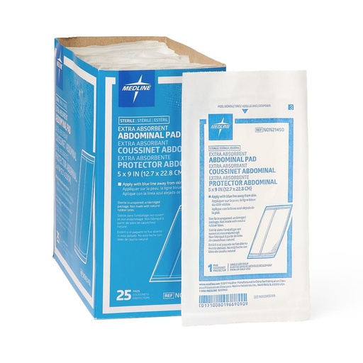 [NON21450] Medline Sterile Abdominal Pad 5" X 9" (25 / Box)