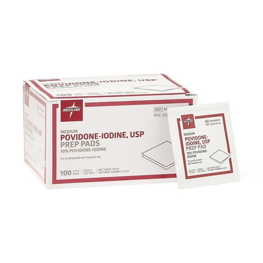 [MDS093917] Medline Povidone Iodine Prep Pads