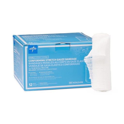 [NON25498] Medline Sterile Conforming Bandages 4" x 75", 12/Box