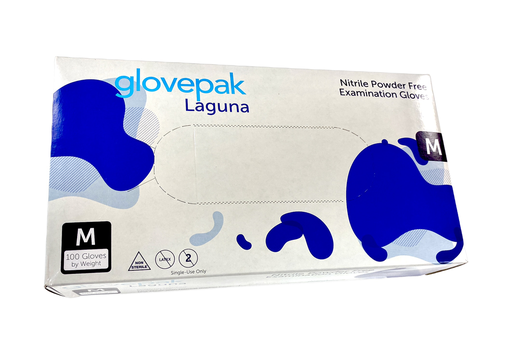 [NTR22MM] GlovePak Laguna Nitrile Powder/Latex Free Medical Glove MED (4.0 Mil)