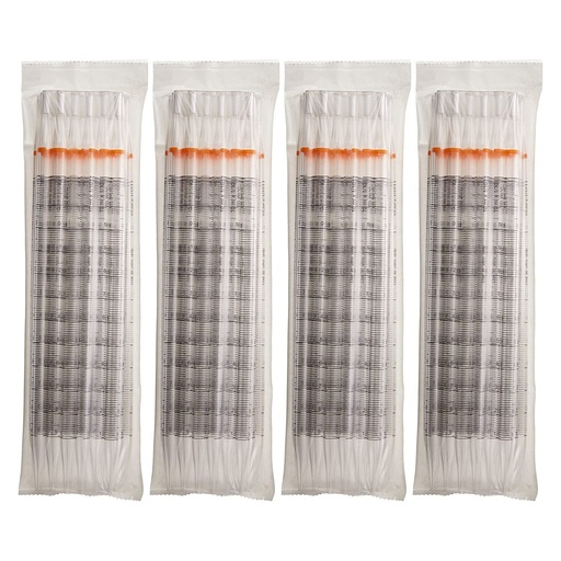 [1770] Serological Pipette, 10mL, PS, Standard Tip, 345mm, STERILE, Orange Band, 25 / Bag