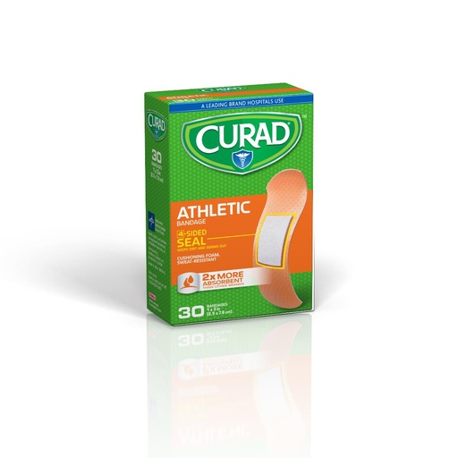 [CUR00007RB] CURAD Athletic Foam Bandages, 1" x 3", Box of 30