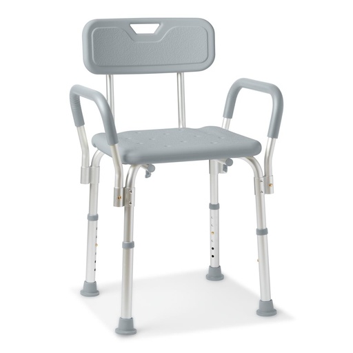 [G2-100KHX1] Shower Chair with Backrest and Padded Armrests, 350 lb. Capacity