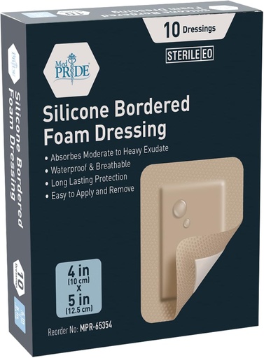 [MPR-65354] Silicone Border Foam - 4"x 5"- 